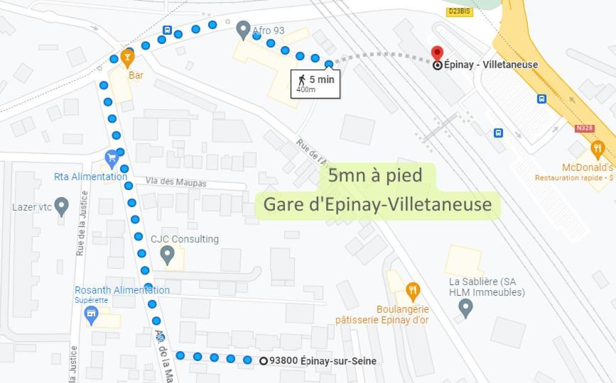 Parking Prive Gratuit - 15Mn Paris - Gare A Pied En 5Mn - Tout Equipee - Terrasse - Jardin - Stade De France - Casino D'Enghien - Hippodrome, Universite 에피네쉬르세느강 외부 사진